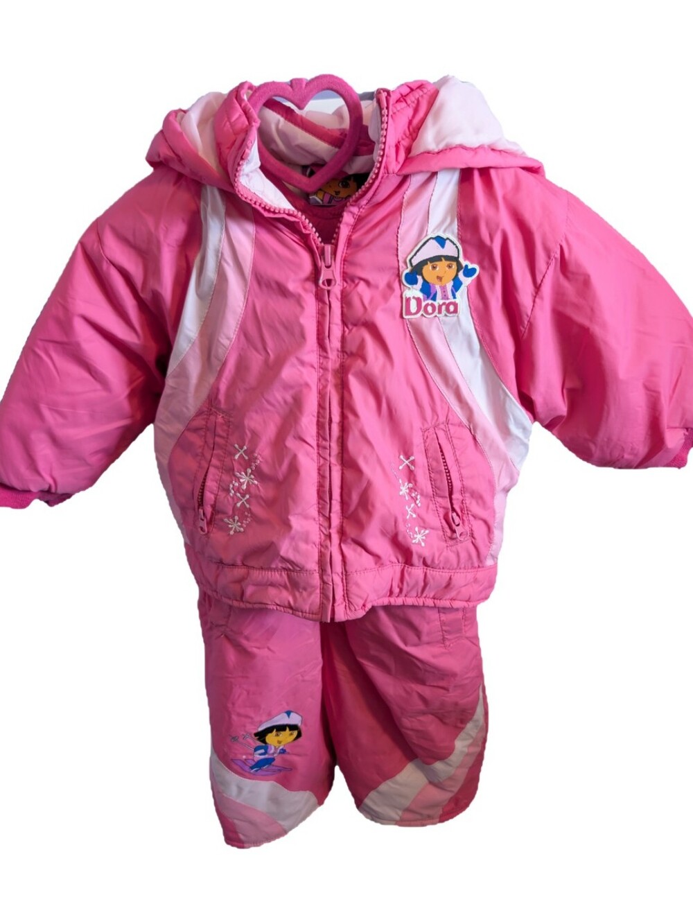 Y2K 2006 Dora the Explorer Pink Toddler Snow Suit Jacket & Pants